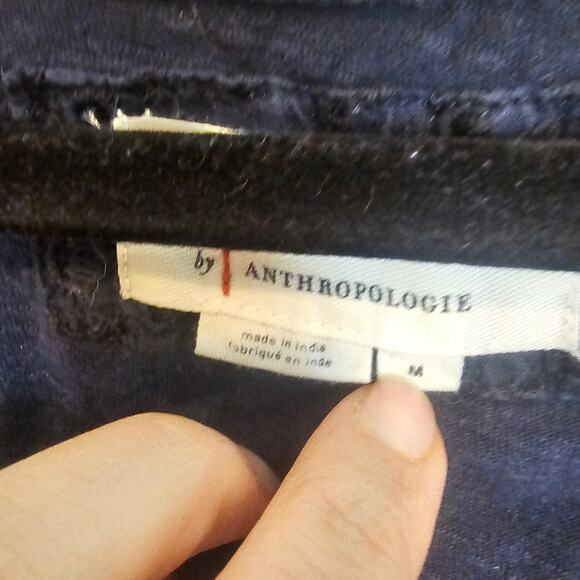 Anthropologie Tank Top Scoop Neck Tank Top Sleeveless Top Women M Navy Blue - Picture 7 of 7